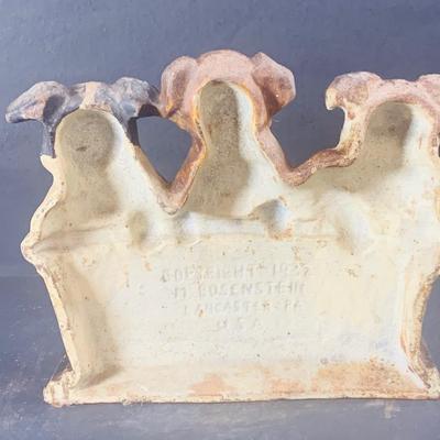 LOT 196: Cast Iron Bulldog Puppies Door Stop by M. Rosenstein 1932