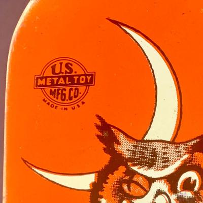 LOT 197: Vintage Toys Including Noise Makers Pin-Bo Sport-o-Rama Real Action Baseball Games, Toy Cars, J Chein Tin Wind-Up Alligator Toy...