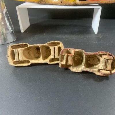 LOT 197: Vintage Toys Including Noise Makers Pin-Bo Sport-o-Rama Real Action Baseball Games, Toy Cars, J Chein Tin Wind-Up Alligator Toy...