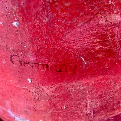 LOT 199: Circus Collection Including a Vintage Rolly Polly Clown, Bear on a Ball, Tin Toy Horse, Ringling Bros Lion Mug, Milk Glass Clown...