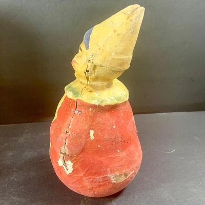 LOT 199: Circus Collection Including a Vintage Rolly Polly Clown, Bear on a Ball, Tin Toy Horse, Ringling Bros Lion Mug, Milk Glass Clown...