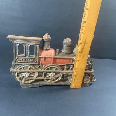 LOT 200: Cast Iron Train Engine Door Stop