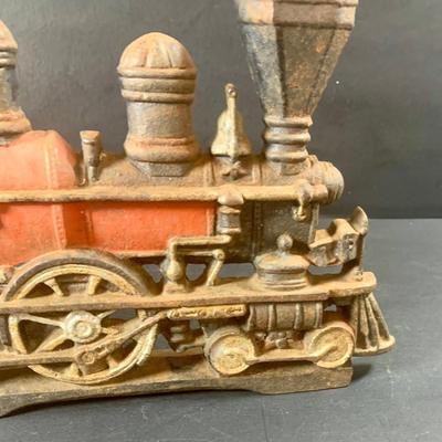 LOT 200: Cast Iron Train Engine Door Stop