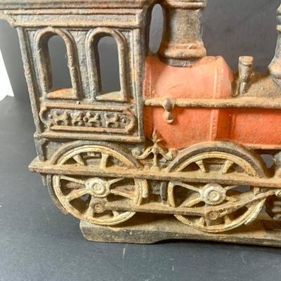 LOT 200: Cast Iron Train Engine Door Stop