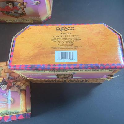 LOT 202: Collection of Enesco Harry Potter Plaques and Figurine In Original Boxes