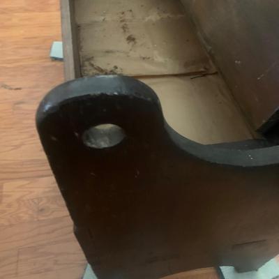 LOT 205: Early 19th Century Hutch Table with Seatbox