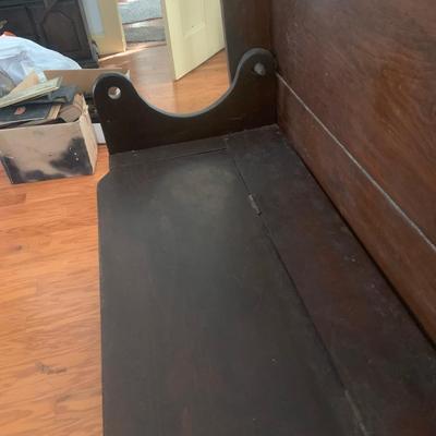 LOT 205: Early 19th Century Hutch Table with Seatbox