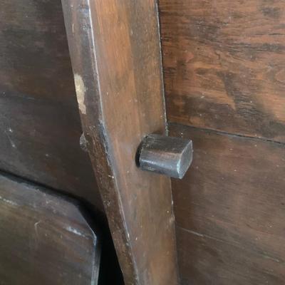 LOT 205: Early 19th Century Hutch Table with Seatbox