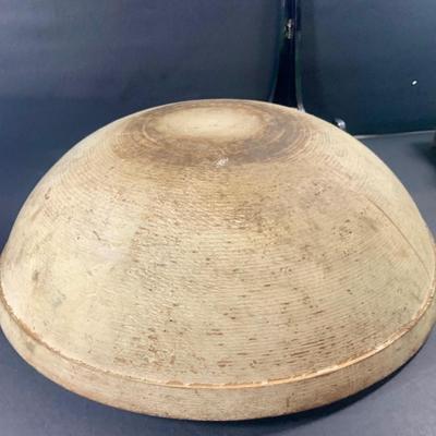 LOT 206: Vintage Jadeite Salt, Pepper, Sugar and Flour Shakers, Spice Tins, Large Wood Bread Bowl and Rolling PIn