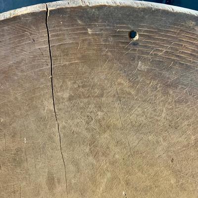 LOT 206: Vintage Jadeite Salt, Pepper, Sugar and Flour Shakers, Spice Tins, Large Wood Bread Bowl and Rolling PIn