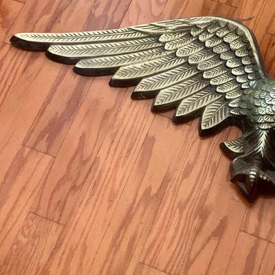 LOT207: Large Metal American Eagle with Spread Wings Wall Plaque