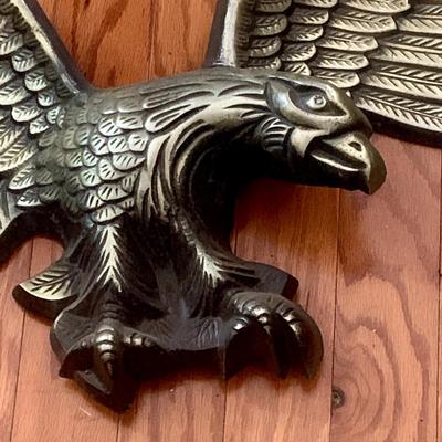 LOT207: Large Metal American Eagle with Spread Wings Wall Plaque