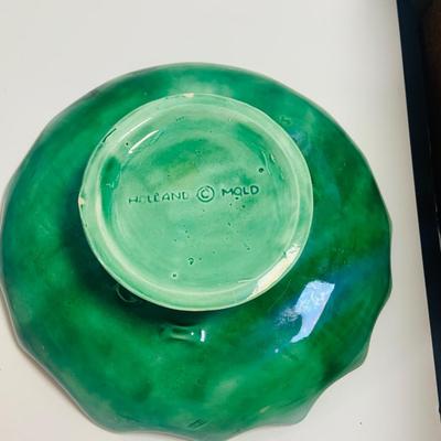 LOT 212: Large Assortment of Vintage Holiday Decorations Including an Holland Mold Plate, Atlantic Mold Tree, Lefton Boot, and Much More