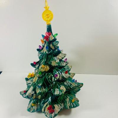 LOT 212: Large Assortment of Vintage Holiday Decorations Including an Holland Mold Plate, Atlantic Mold Tree, Lefton Boot, and Much More