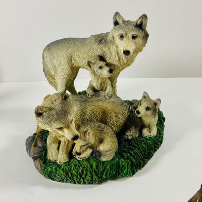 LOT 214: Southwesten Inspired Lot of Figurines Including Tom Clark Native American Statues, Wolf and Horse Figurines