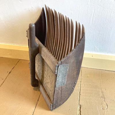 LOT 248: Antique / Vintage Primitive Wood Metal Cranberry Scoop Harvest Rake