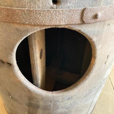 LOT 249: Antique Barrel Butter Churn with Stand