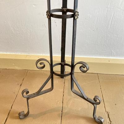 LOT 252: Vintage Plant Stand with Ornate Planter / Bowl