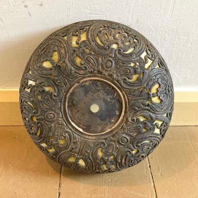 LOT 252: Vintage Plant Stand with Ornate Planter / Bowl