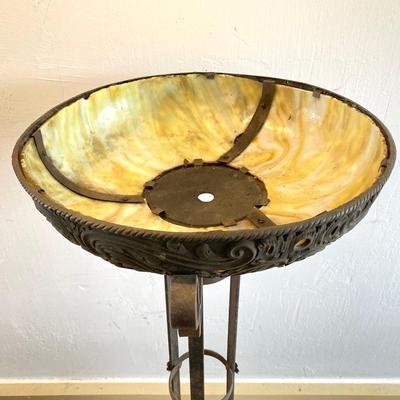 LOT 252: Vintage Plant Stand with Ornate Planter / Bowl