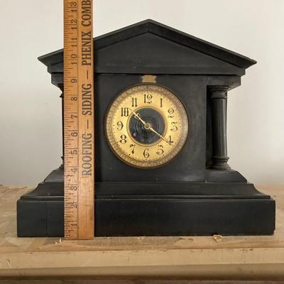 LOT 254: Vintage Le Boutillier & Co Paris Stone Mantel Clock