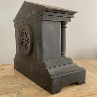 LOT 254: Vintage Le Boutillier & Co Paris Stone Mantel Clock