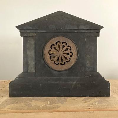 LOT 254: Vintage Le Boutillier & Co Paris Stone Mantel Clock