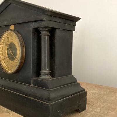 LOT 254: Vintage Le Boutillier & Co Paris Stone Mantel Clock