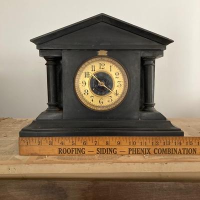 LOT 254: Vintage Le Boutillier & Co Paris Stone Mantel Clock