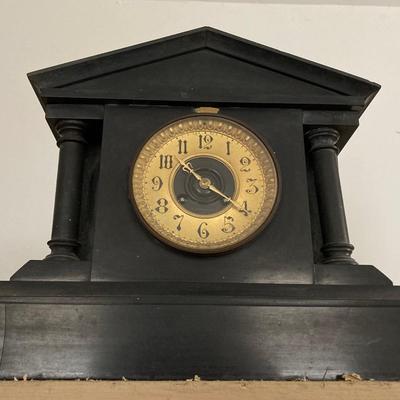 LOT 254: Vintage Le Boutillier & Co Paris Stone Mantel Clock