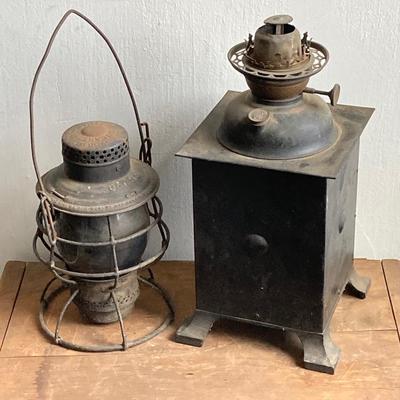 LOT 256: Antique / Vintage Lanterns - Adlake Reliable B & O.R.R. and More