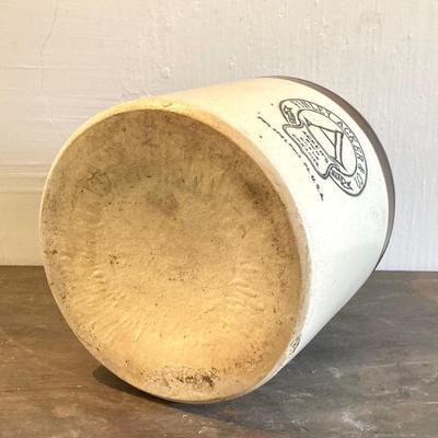 LOT 258: Vintage Primitive Wood Metal Cranberry Rake / Scoop and Finley Acker & Co Jug