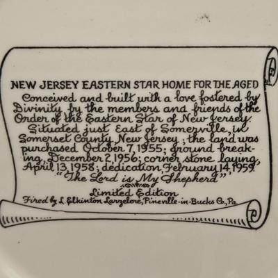 LOT 271: Vintage N.J. Historic Locations Plates, 6 Inch Square Crystal Plates, Bi-Centenary of The United States Cups, & Silver...