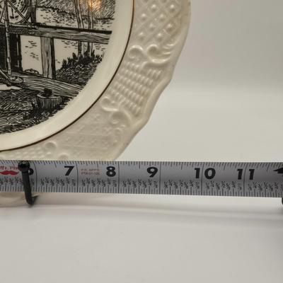 LOT 271: Vintage N.J. Historic Locations Plates, 6 Inch Square Crystal Plates, Bi-Centenary of The United States Cups, & Silver...