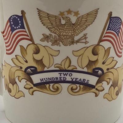 LOT 271: Vintage N.J. Historic Locations Plates, 6 Inch Square Crystal Plates, Bi-Centenary of The United States Cups, & Silver...