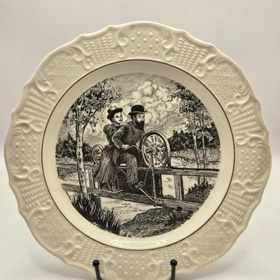 LOT 271: Vintage N.J. Historic Locations Plates, 6 Inch Square Crystal Plates, Bi-Centenary of The United States Cups, & Silver...