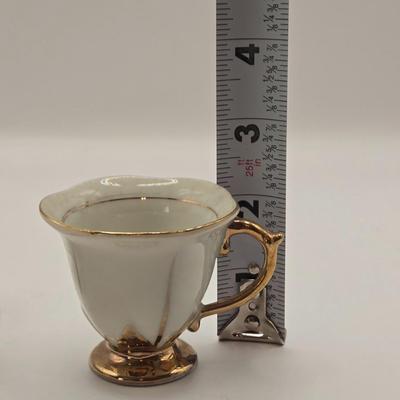 LOT 274: Formalities by Baum Bros. Egg, Falcon Ware Vase Numbered & Made in England, Miniature Cups and Sauces, Salt & Pepper...