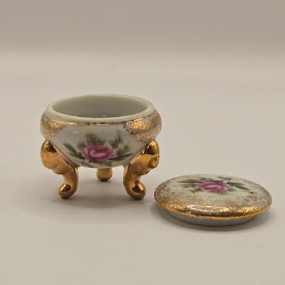 LOT 274: Formalities by Baum Bros. Egg, Falcon Ware Vase Numbered & Made in England, Miniature Cups and Sauces, Salt & Pepper...