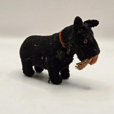 LOT 275: 1950s Ranger Joe Bowl and Mug, Dalmatian Dog Figure, Vintage Cast Iron Scottie Dog Coin Bank, Mohair with Straw Stuffing...