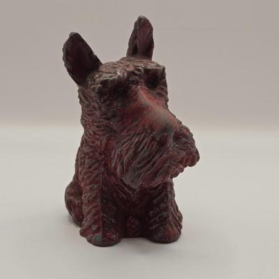 LOT 275: 1950s Ranger Joe Bowl and Mug, Dalmatian Dog Figure, Vintage Cast Iron Scottie Dog Coin Bank, Mohair with Straw Stuffing...