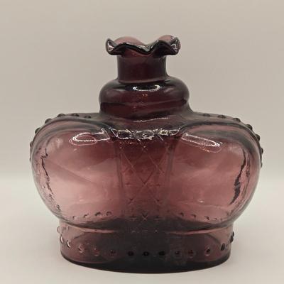 LOT 276: Amber & Amethyst Colored Glass Flasks & Decanters