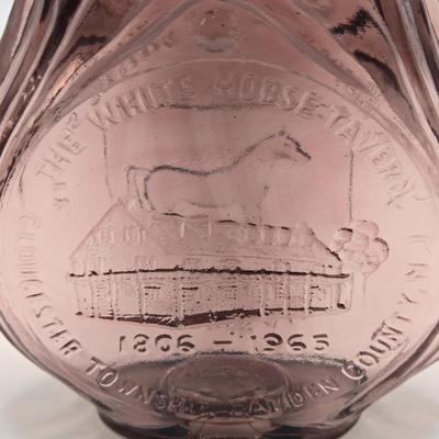 LOT 276: Amber & Amethyst Colored Glass Flasks & Decanters