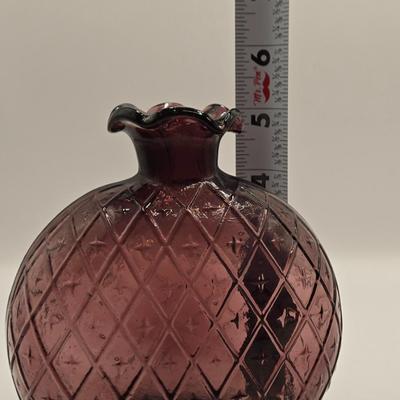 LOT 276: Amber & Amethyst Colored Glass Flasks & Decanters