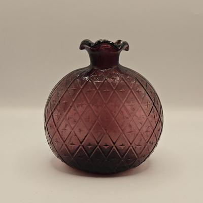 LOT 276: Amber & Amethyst Colored Glass Flasks & Decanters