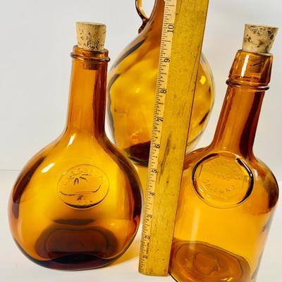 LOT 279: Collection of Vintage/Antique Amber Glass Bottles Including Rogers Bros - Salem, NJ - 1850, and Glassboro 1850 and More