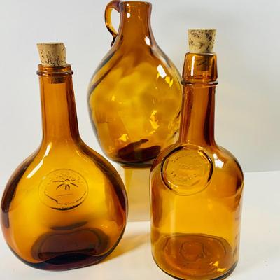 LOT 279: Collection of Vintage/Antique Amber Glass Bottles Including Rogers Bros - Salem, NJ - 1850, and Glassboro 1850 and More