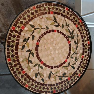 Mosaic-Stained glass top plant stand (2 of 2)