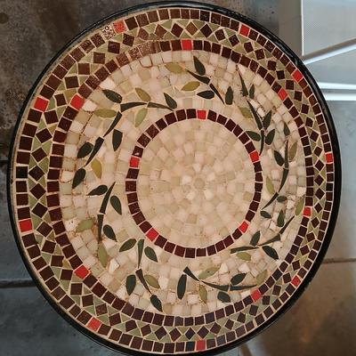 Mosaic-Stained glass top plant stand (2 of 2)