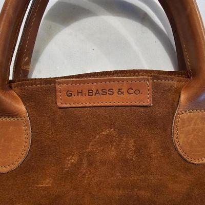Vintage GH Bass Suede Leather Tote Brown with small leather wallet