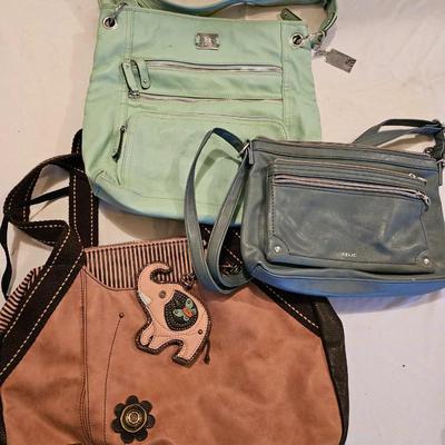 Three large purses - S& Co. - Chala - and a Relic